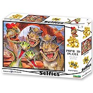 Prime 3D Puzzle with 3D Effect 100 pieces Selfie: Dinosaur Party - Jigsaw Puzzle
