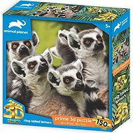 Prime 3D Puzzle with 3D Effect 150 Pieces Animal Planet: Ring-Tailed Lemurs - Jigsaw Puzzle