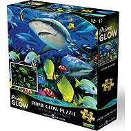 Prime 3D Glow-in-the-Dark Puzzle with 3D Effect 500 Pieces Shark Waters - 3D Puzzle