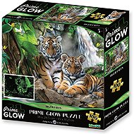 Prime 3D Glow-in-the-Dark Puzzle with 3D Effect 100 Pieces Tiger Waterfall - Jigsaw Puzzle