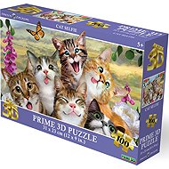 Prime 3D Puzzle with 3D Effect 100 Pieces Cat Selfie - Jigsaw Puzzle
