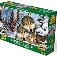 Prime 3D Puzzle with 3D Effect 100 pieces Wolf Harmony - Jigsaw Puzzle