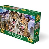Prime 3D Puzzle with 3D Effect 63 Pieces Wolf Selfie - Jigsaw Puzzle