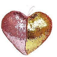 Heart-shaped with Pink Sequins - Pillow