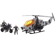 Katonai helikopter és motorkerékpár játékszett - Játékszett