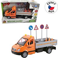 MaDe Traffic sign car on flywheel, 24 cm - Toy Car