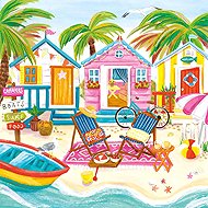 MAGNOLIA Puzzle Beach huts 1023 pieces - Jigsaw Puzzle