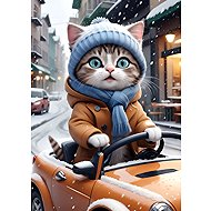 YAZZ Puzzle Cat driver 1000 pieces - Jigsaw Puzzle