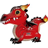 EUGY Červený drak 3D kartonová skládačka   - 3D Puzzle