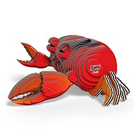 EUGY Krab 3D kartonová skládačka   - 3D Puzzle