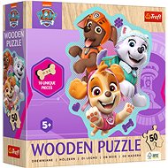 TREFL Wooden outline Paw Patrol: Merry Puppies 50 pieces - Jigsaw Puzzle