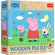 TREFL Wooden Peppa Pig: Meet the cute Peppa 24 pieces - Jigsaw Puzzle
