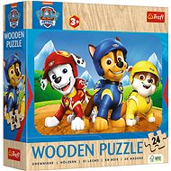 TREFL Wooden Paw Patrol: Cute Team of Dogs 24 pieces - Jigsaw Puzzle