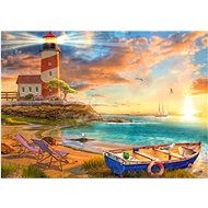 SCHMIDT Sunset over the bay with lighthouse 1000 pieces - Jigsaw Puzzle