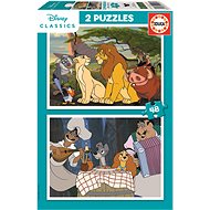 EDUCA Disney Animals 2 × 48 pieces - Jigsaw Puzzle