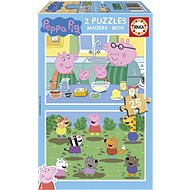 EDUCA Wooden Peppa Pig 2 × 25 pieces - Jigsaw Puzzle
