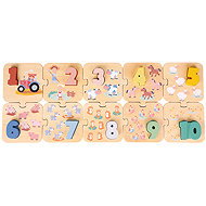 New Classic Toy Puzzle - Learning Numbers - Farm - Wooden Puzzle