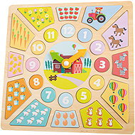 New Classic Toy Clock + puzzle 2in1 - Wooden Puzzle