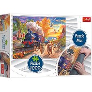TREFL Puzzle Racing with a Train 1000 Pieces + Puzzle Mat - Jigsaw Puzzle