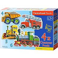 Castorland Transport 4-in-1 (4,5,6,7 Pieces) - Jigsaw Puzzle