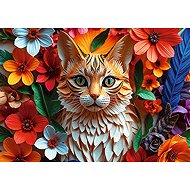 TREFL Paper Art Puzzle: Cat 1000 pieces - Jigsaw Puzzle