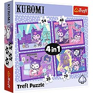 TREFL Puzzle Day with Kuromi 4in1 (35,48,54,70 pieces) - Jigsaw Puzzle