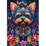 ALIPSON Puzzle Dog in the realm of flowers 1000 pieces - Jigsaw Puzzle