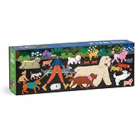 GALISON Panoramic Puzzle Dog Walking 1000 pieces - Jigsaw Puzzle