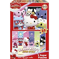 EDUCA Dřevěné puzzle Hello Kitty 2 × 25 dílků - Jigsaw Puzzle