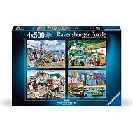 Ravensburger Happy Days č. 8: Dovolené 4 × 500 dílků - Jigsaw Puzzle