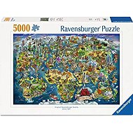 Ravensburger Svět na mapě 5000 dílků - Jigsaw Puzzle