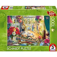 Schmidt Skládání puzzle s kočkou 1000 dílků - Jigsaw Puzzle