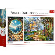 Trefl moře a Letní sídlo 1000 + 2000 dílků - Jigsaw Puzzle