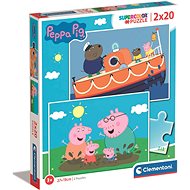 CLEMENTONI Pepin Pig 2 × 20 pieces - Jigsaw Puzzle