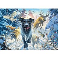 Schmidt Labrador in the snow 1000 pieces - Jigsaw Puzzle