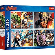 Trefl Avengers: Heroic Days 4 × 250 pieces - Jigsaw Puzzle