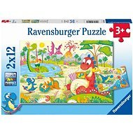 Ravensburger Puzzle 052462 My Dinosaur Friends 2x12 pieces - Jigsaw