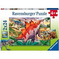 Ravensburger Puzzle 051793 Welt der Dinosaurier 2x24 Teile - Puzzle