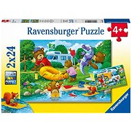 Ravensburger Puzzle 052479 Bear Family Camping 2x24 pieces - Jigsaw Puzzle