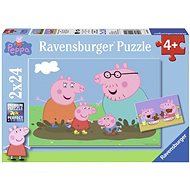 Ravensburger Puzzle 090822 Peppa Pig: Happy Family 2x24 pieces - Jigsaw Puzzle