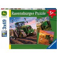 Ravensburger Puzzle 051731 John Deere: Hochsaison 3x49 Teile - Puzzle