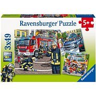 Ravensburger Puzzle 093359 Mentőalakulatok akcióban 3x49 db - Puzzle