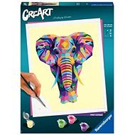 Ravensburger Kreatívne a výtvarné hračky 202034 CreArt Vtipný slon - Maľovanie podľa čísel
