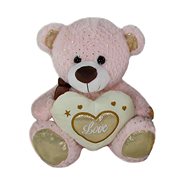 Teddy Bear Heart, Pink - 17cm - Soft Toy