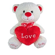 White Bear with Heart - 30cm - Soft Toy