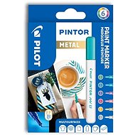 PILOT Pintor Extra Fine Metal, set of 6 - Markers