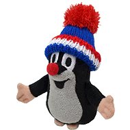 Mole 10cm finger puppet with ball - blue tricolour - Hand Puppet