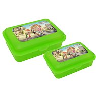 Snack box set, 2 pieces, Hurvínek Ulice green - Lunch Box