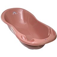 Anatomical bathtub with drain 102 cm Lux meteo pink - Baby Bathtub