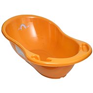 Anatomical bathtub with drain 86 cm Meteo - mustard - Baby Bathtub